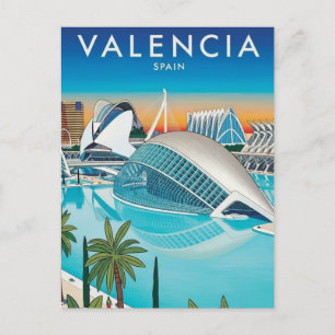 Valencia Spain Travel Postcard