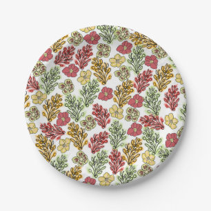 Valencia Spanish Floral and Vines Paper Plates