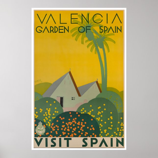 Valencia Wall Art Spain Travel Poster Spanish (Front)