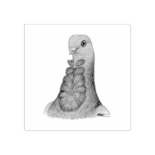Valencian Figurita Pigeon Portrait Rubber Stamp