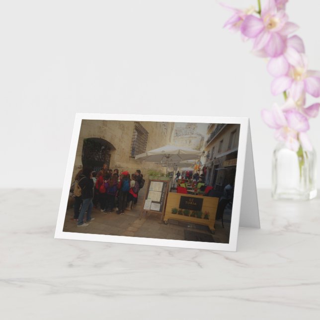 Valencian Portrait, Valencia City, Spain Card (Orchid)