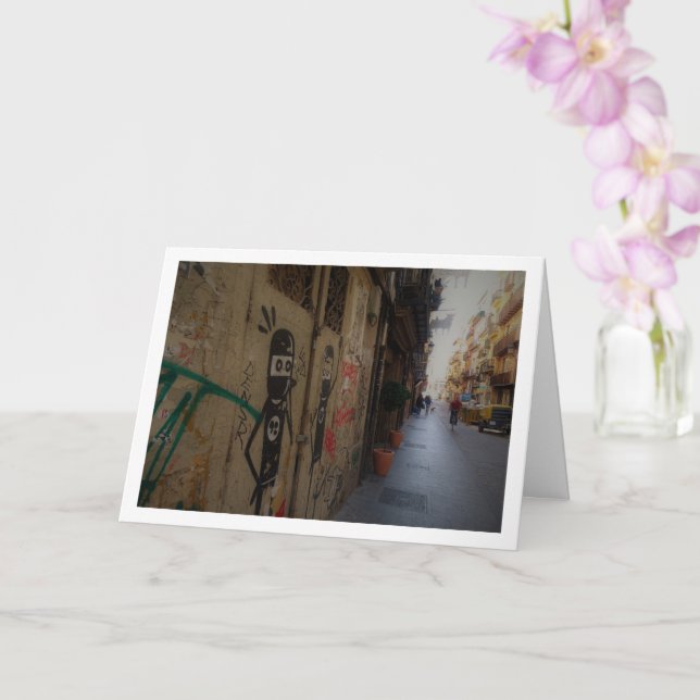 Valencian Street Art, Spain Card (Orchid)