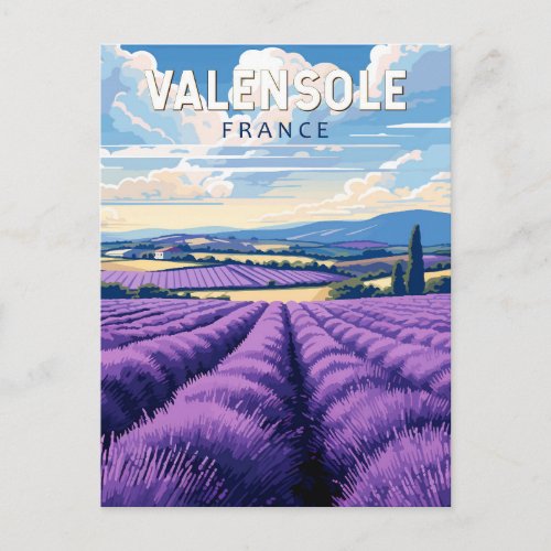 Valensole France Travel Art Vintage Postcard