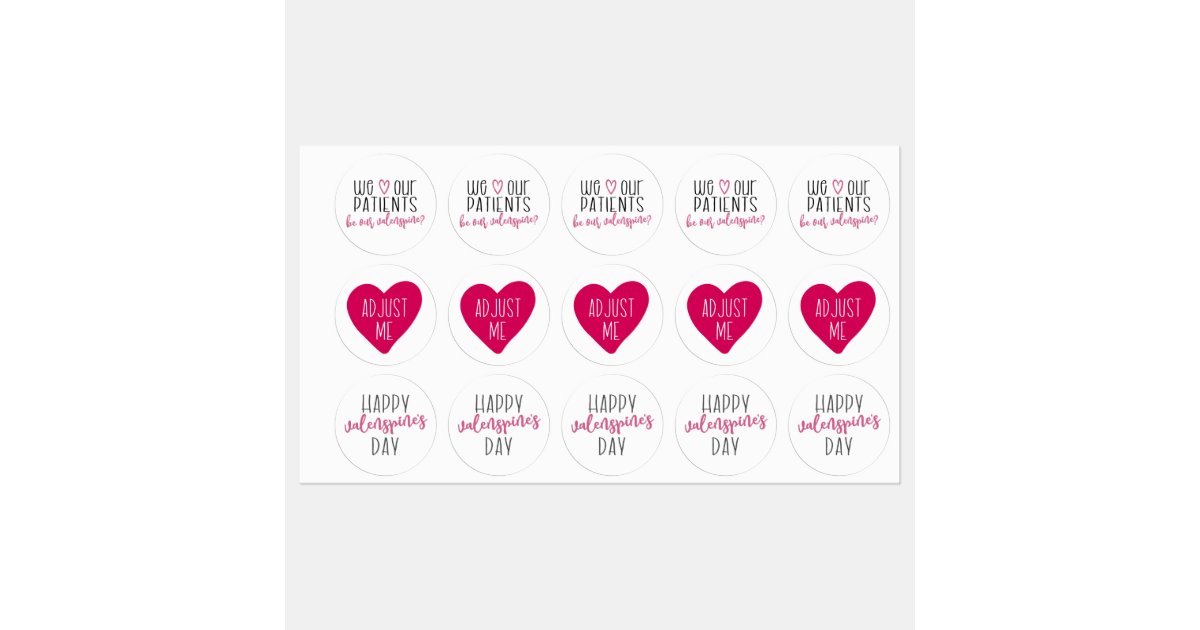 Valenspine's Day, Chiropractic Stickers, Labels | Zazzle