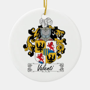 Valenti Family Crest Ceramic Ornament