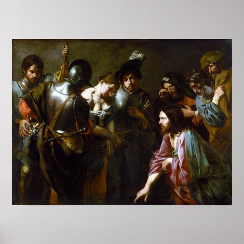 Valentin de Boulogne Christ and the Adulteress Poster