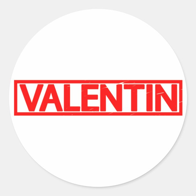 Valentin Stamp Classic Round Sticker (Front)