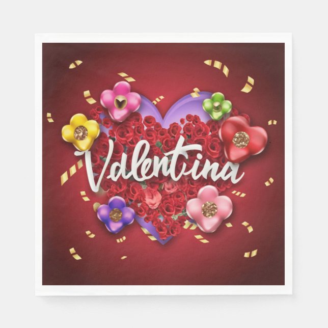 Valentina Birthday Napkins (Front)