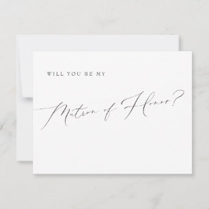 VALENTINA Classic Script Matron of Honor Proposal Invitation