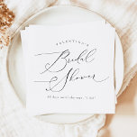 VALENTINA Elegant Minimalist Script Bridal Shower Napkins<br><div class="desc">The Valentina Collection features an elegant handwritten calligraphy script font and classic minimalist design. The timeless look will add the perfect touch to any bridal shower theme or color scheme. Shop the entire collection for a cohesive aesthetic.</div>