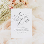 VALENTINA Elegant Minimalist Script Save the Date Invitation<br><div class="desc">The Valentina Collection features an elegant handwritten calligraphy script font and classic minimalist design. The timeless look will add the perfect touch to any wedding theme or color scheme. Shop the entire collection for a cohesive aesthetic.</div>