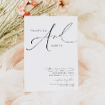 VALENTINA Elegant Minimalist Script Wedding Invitation<br><div class="desc">The Valentina Collection features an elegant handwritten calligraphy script font and classic minimalist design. The timeless look will add the perfect touch to any wedding theme or color scheme. Shop the entire collection for a cohesive aesthetic.</div>