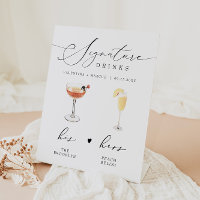VALENTINA Script Signature Drink Wedding Bar