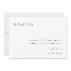 VALENTINA Whimsical Script Bridesmaid Proposal