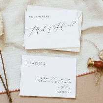 VALENTINA Whimsical Script Maid of Honor Proposal Invitation