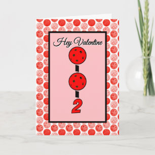 Valentine 0-0-2 I Love Playing Pickleball With You Card