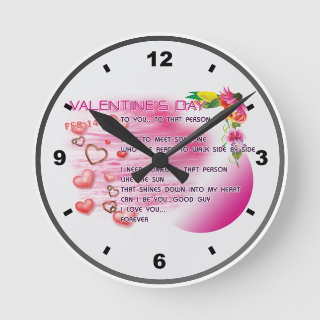 Valentine 2026-Clock-ENG Round Clock (Front)