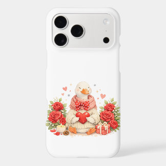 Valentine adorable goose roses iPhone 17 pro max case
