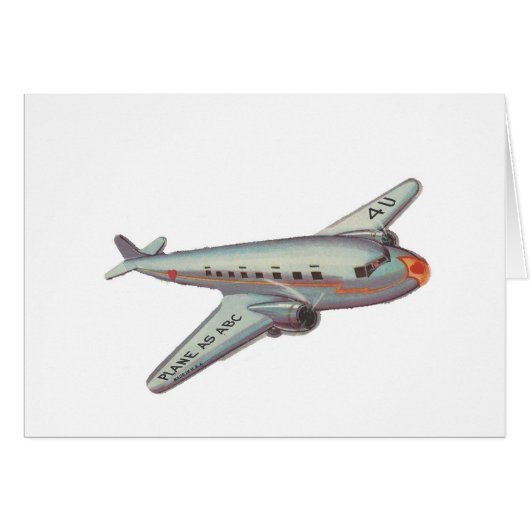 Valentine Airplane Vintage Cards (Front Horizontal)