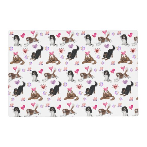 Valentine and Love Cavalier Placemat