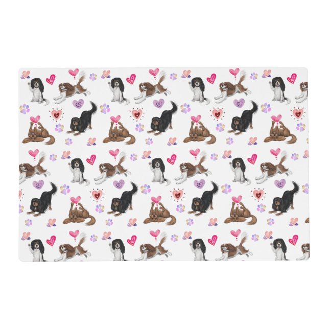 Valentine and Love Cavalier Placemat (Front)