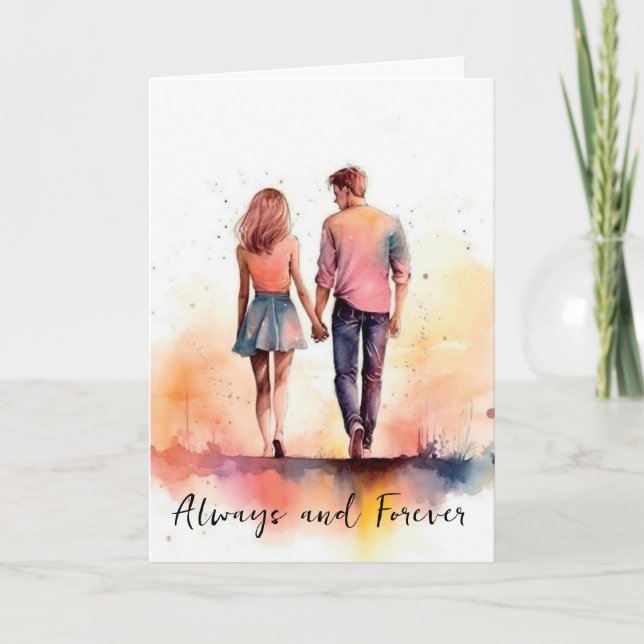 Valentine Anniversary Couple Card (Front)