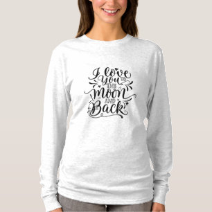 Valentine Art I Love You To The Moon T-Shirt