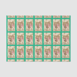Valentine Asian Girls Antique Postcard Tissue Paper