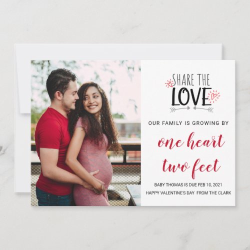 valentine babypregnancy announcement love heart