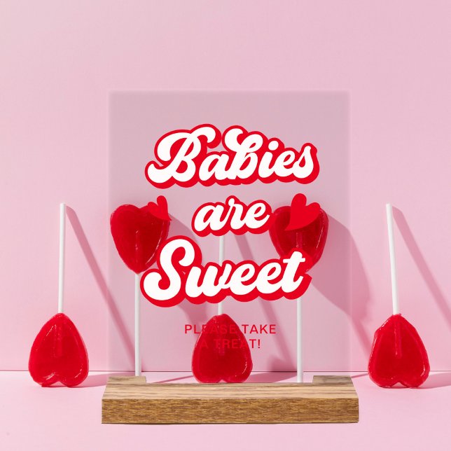 Valentine Baby Shower Favor Acrylic Sign (Creator Uploaded)