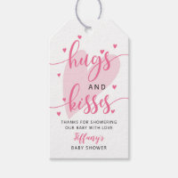 Valentine Baby Shower Hugs and Kisses Gift Tags