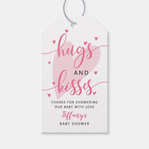 Valentine Baby Shower Hugs and Kisses Gift Tags