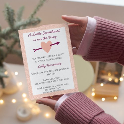 Valentine Baby Shower Invitation