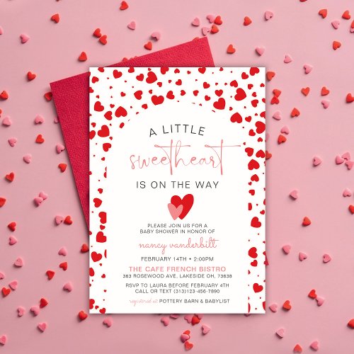 Valentine Baby Shower Invitation Template