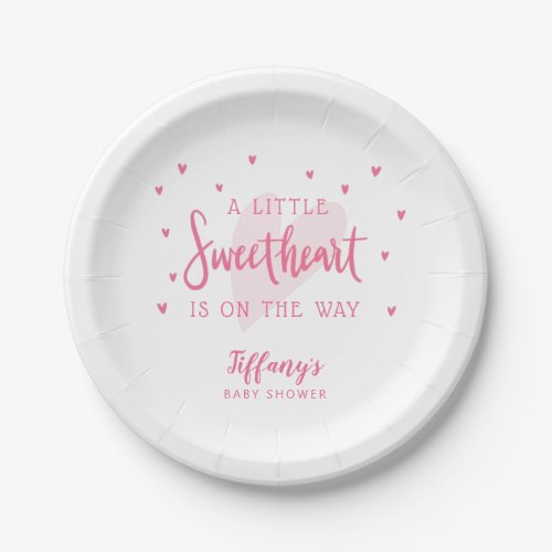 Valentine Baby Shower  Little Sweetheart Paper Plates