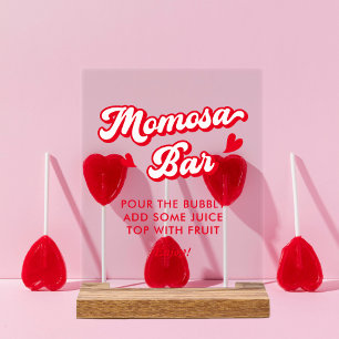 Valentine Baby Shower Momosa Bar Acrylic Sign