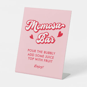 Valentine Baby Shower Momosa Bar Pedestal Sign