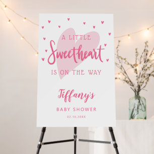 Valentine Baby Shower Welcome Sign