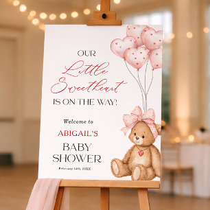 Valentine Baby Shower Welcome Sign 18x24