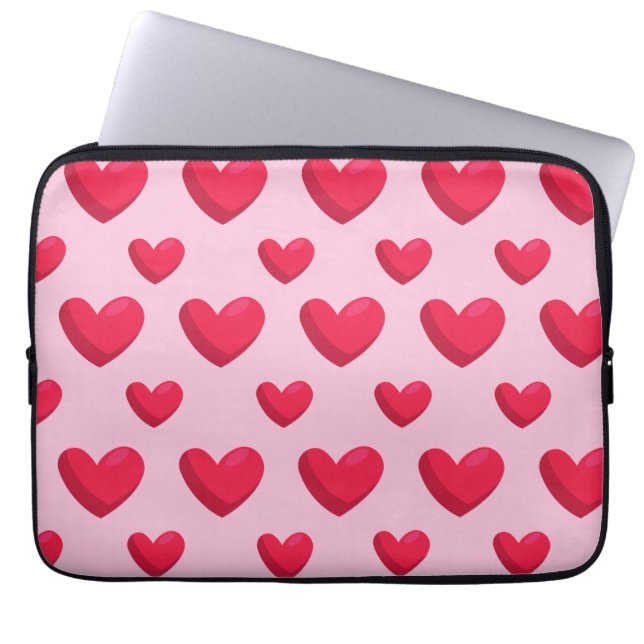 Valentine Background With Heart Love   Laptop Sleeve (Front)