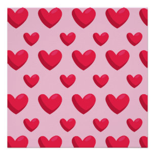 Valentine Background With Heart Love Poster