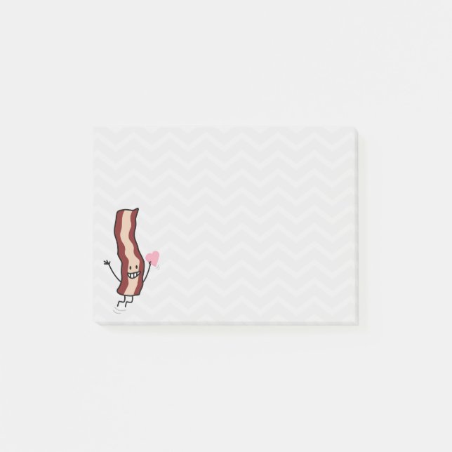 Valentine Bacon Post-it Notes (Front)