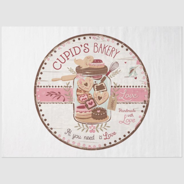 Valentine Bakery and Sweets Series Design #12 Tissue Paper (Front)