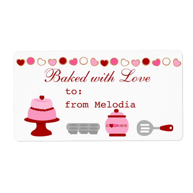 Valentine Baking Label (Front)