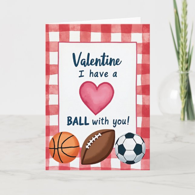 Valentine Ball Sports Card (Front)
