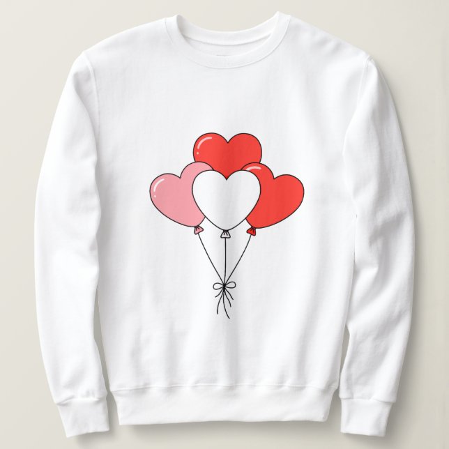 valentine balloon heart t shirt design   (Design Front)