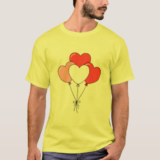valentine balloon heart t shirt design