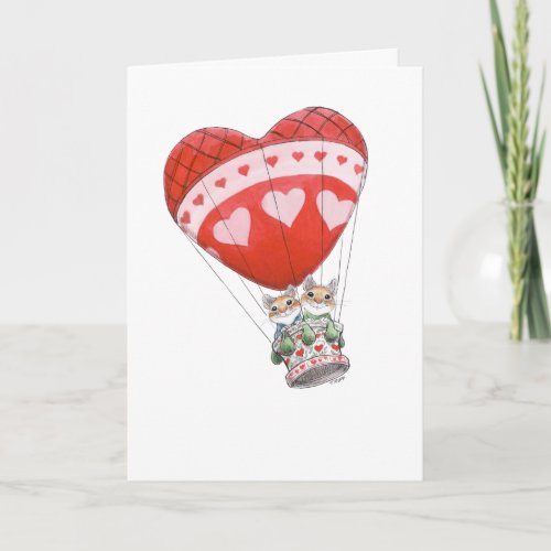 Valentine Balloon Mice Card