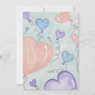 Valentine Balloons Holiday Card