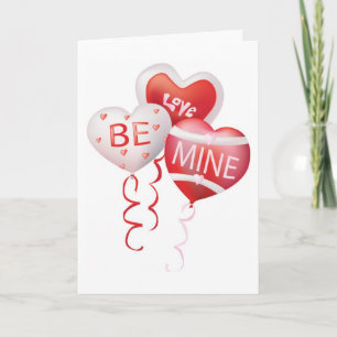 Valentine Balloons Holiday Card